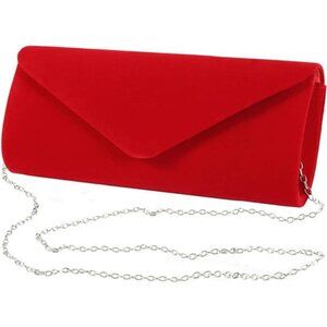 Clutch Purses Evening Bag for Women Party Prom Black-Tie Events Velvet Handbag